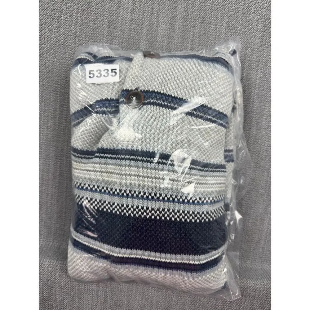 American Eagle Outfitters Baja Hoodie Sweater Men’s Large Blue Gray Striped